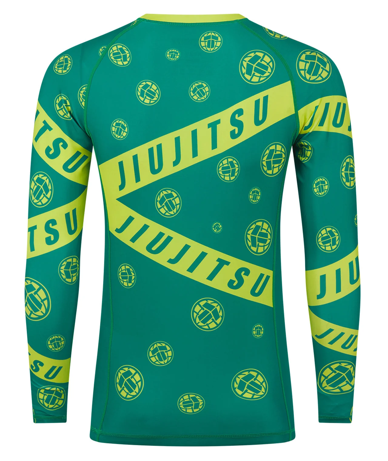 Mens Helena Taped Rash Guard - Green & Yellow - Image 2
