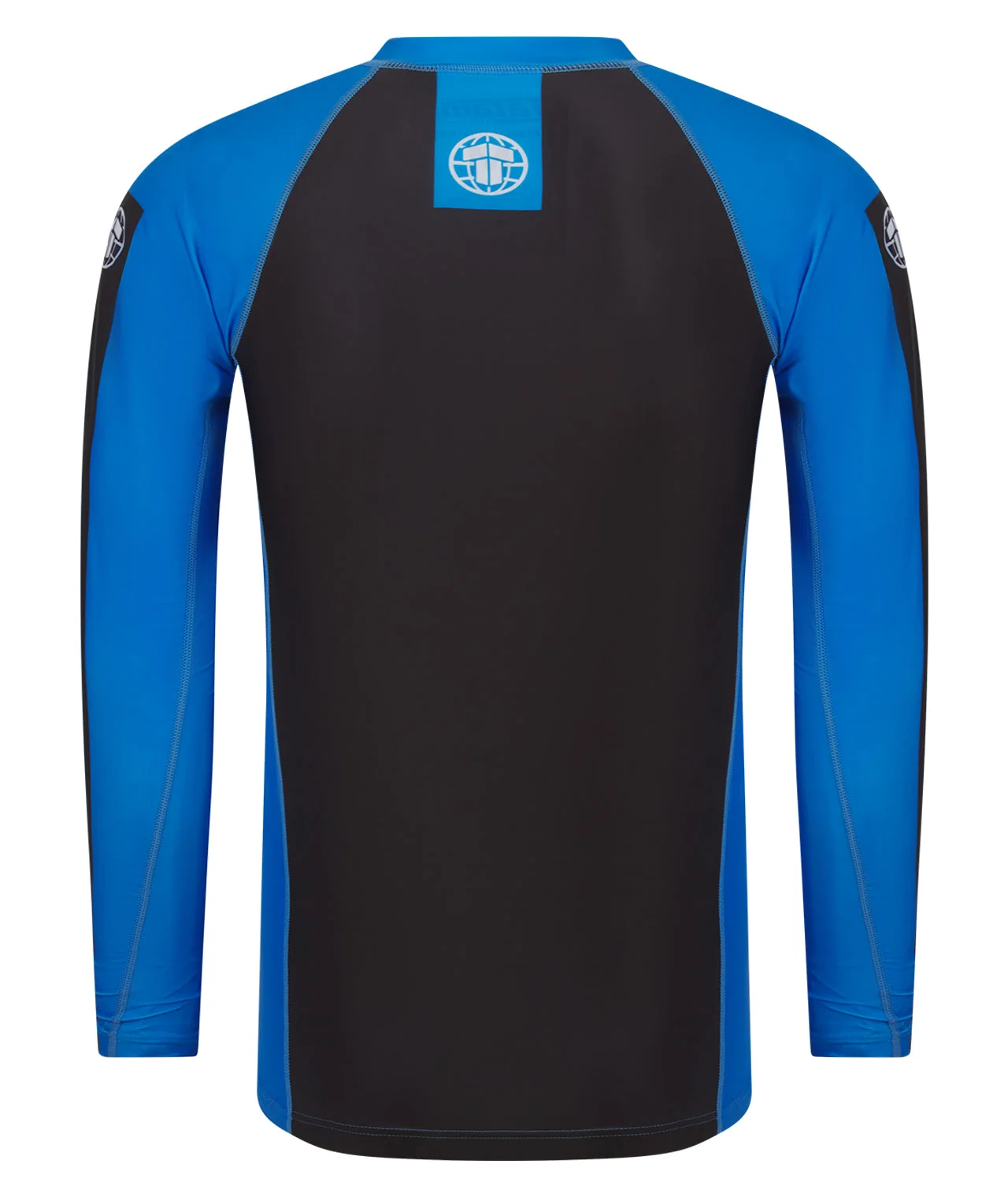IBJJF Ranked Long Sleeve Rash Guard - Blue - Image 3