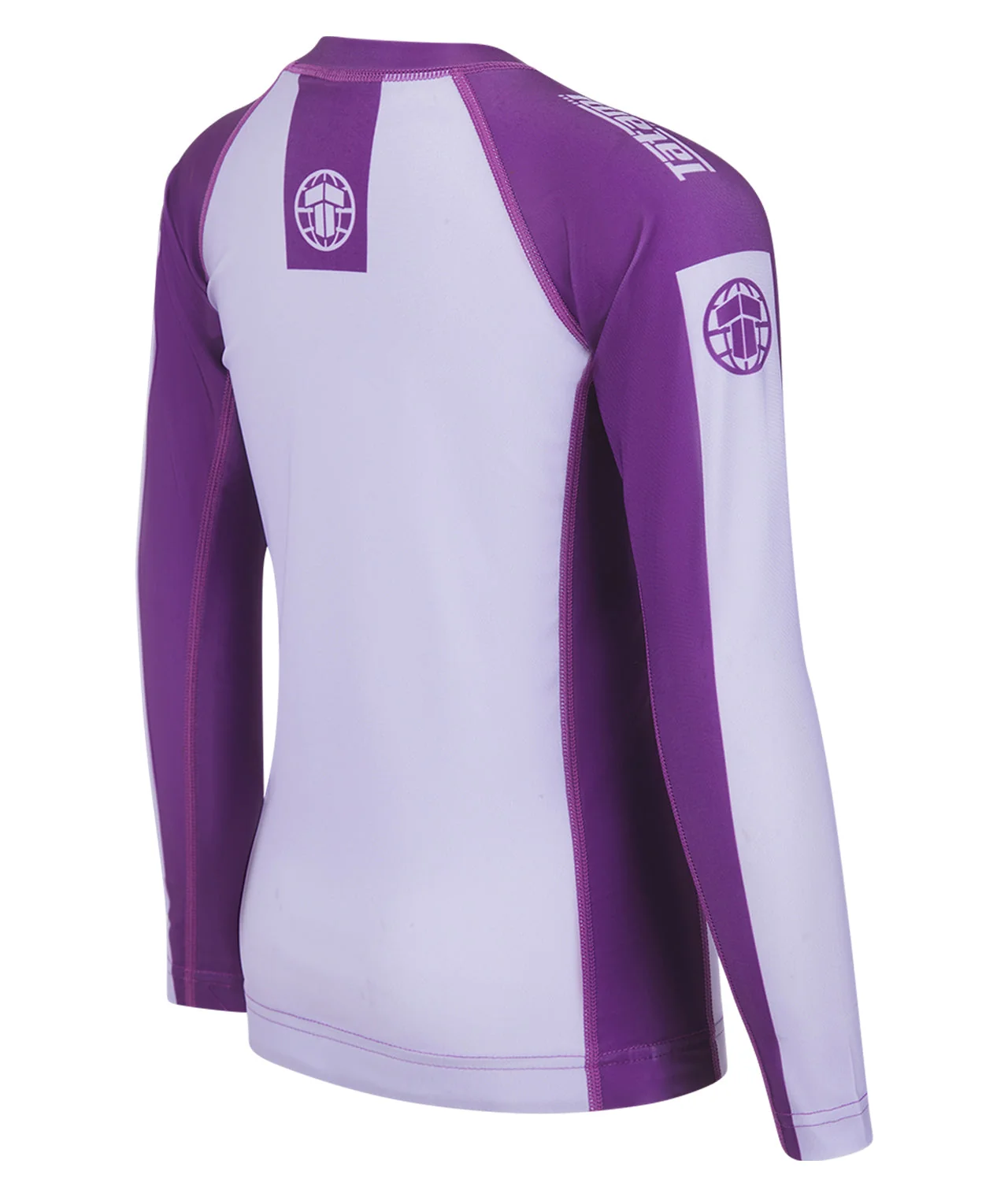 Kids Contrast Long Sleeve Rash Guard - Berry - Image 4