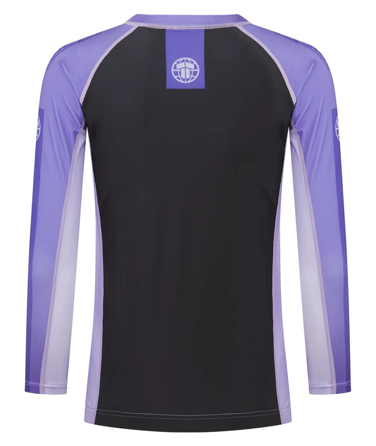 Ladies Contrast Long Sleeve Rash Guard - Purple & Black - Image 4
